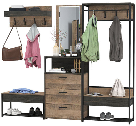 Трувор Прихожая 228, дуб гранж песочный/интра