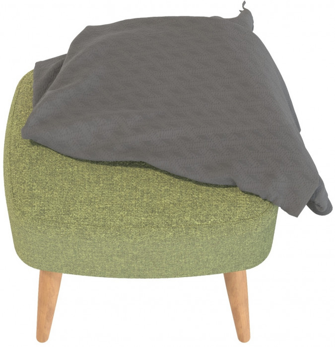 Банкетка 6-5135ТКШзел Полли, цвет ткань зелёная, ШхГхВ 44х34х45 см.(прямоугольная банкетка на четырёх ножках), цвет ножек: тик