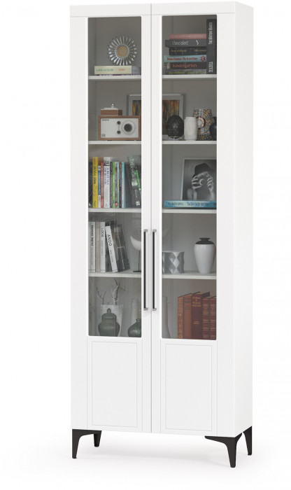 Валенсия Гостиная № 109, цвет ЛДСП белый шагрень/МДФ белый шагрень, ШхГхВ 327,3х38,4х225,2 см., ниша для ТВ 133х38х90 см., универсальная сборка