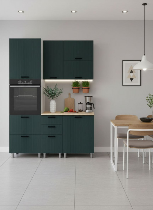 МК Аленушка 1,6м ПД 2 Лотос Изумруд,скоба антрацит,сонома