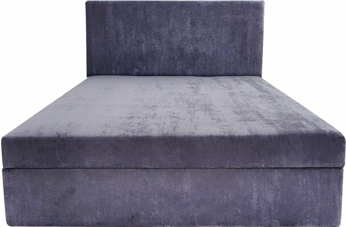 Кровать атланта с матрасом 140*190 велюр коричневый