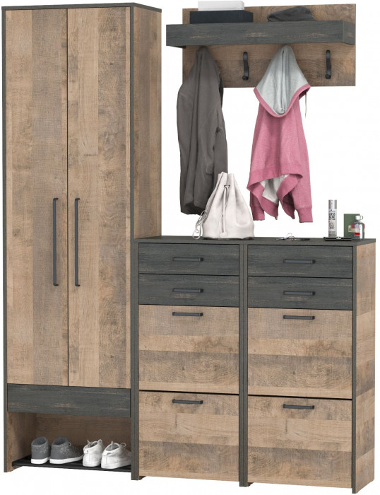 Трувор Прихожая 206, дуб гранж песочный/интра