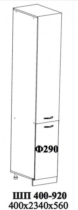 Ф-290 Катрин (ШП 920х400) МДФ софт вайт