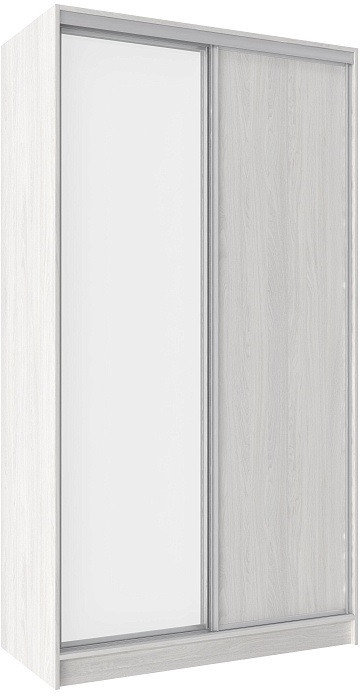 Шкаф-купе двухдверный с зеркалом 1200 Домашний Ясень Анкор светлый
