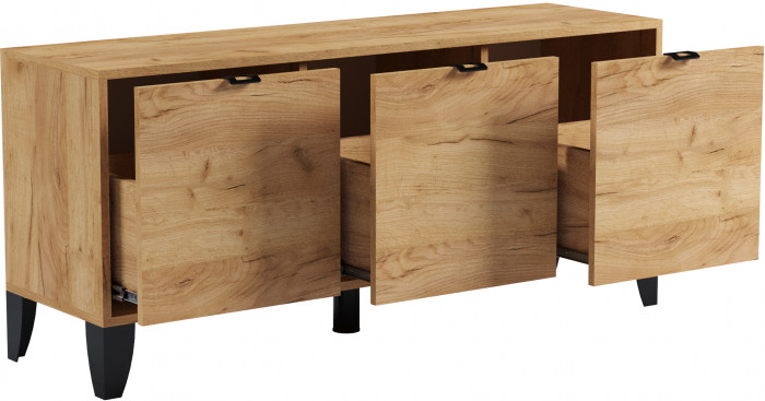 Гира Гостиная, дуб крафт золотой/белый