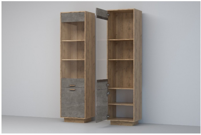 Эго Пенал ПС-1 ПД (Глянец Белый/Дуб Крафт Золотой)