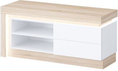 Астра Тумба ТВ, Белый глянец/Сонома (подсветка)