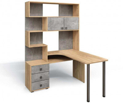 Стол Компьютерный СК-10 ПРАВЫЙ Дуб крафт/ателье