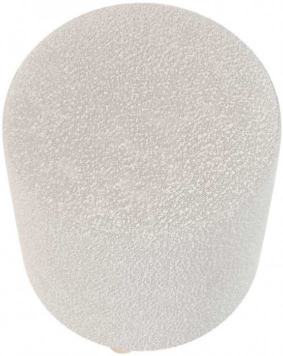 Банкетка 6-5137ТКШсв.серый Марта, цвет ткань светло-серая, ШхГхВ 36х36х46 см.(круглая банкетка на трёх ножках)