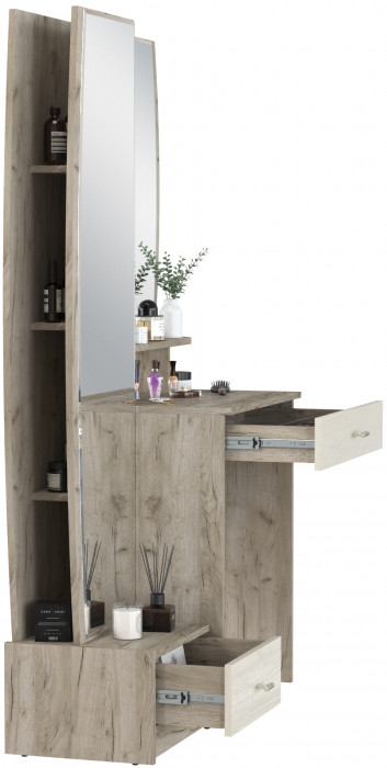 Трюмо 4-25102дкс/скан.д.б. Сицилия, цвет дуб крафт серый/скандинавское дерево белое, ШхГхВ 100,2х43,2х164,5 см., НЕ универсальная сборка