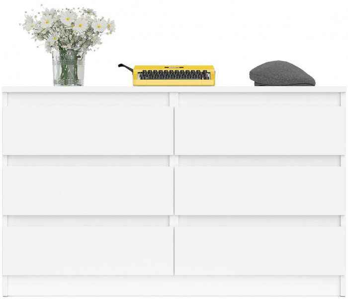 Мори Комод МК1200.6, цвет белый, ШхГхВ 120,4х41х73 см.