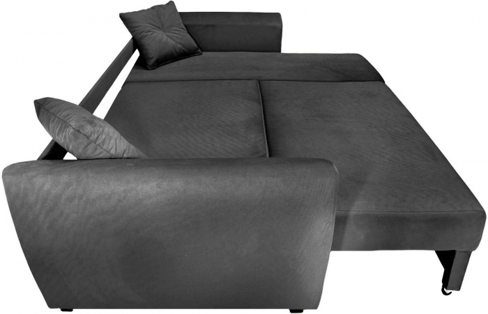 Диван УГЛОВОЙ Амстердам велюр черный 160 НПБ