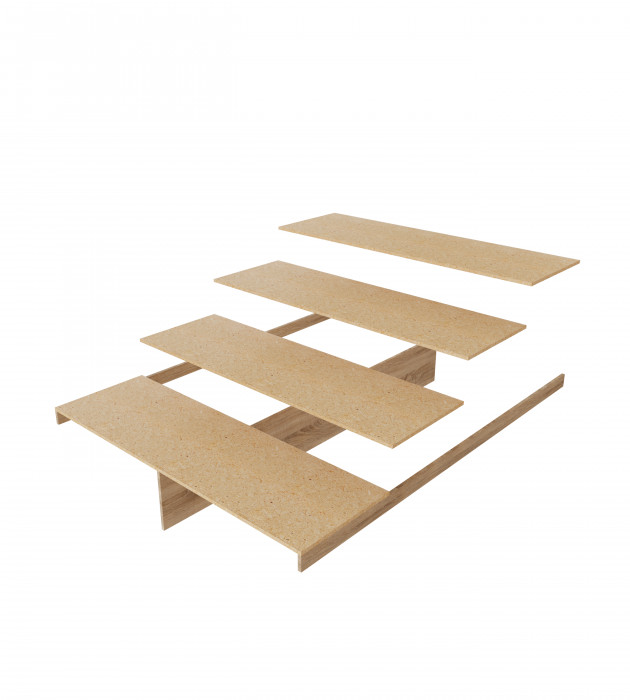 Кровать 160х200 "Адель" с настилом ДСП - Дуб сонома/Кашемир