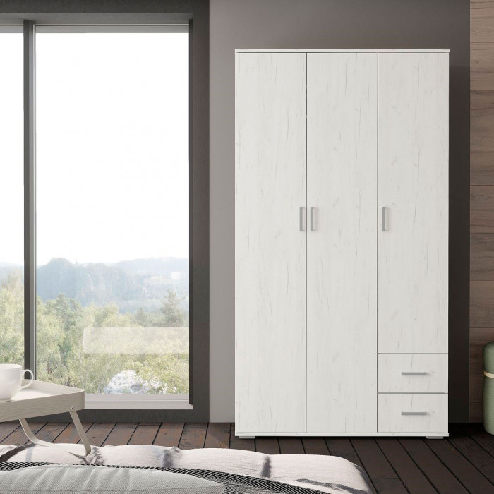 НЕЛЬСОН ШК 01 (СОЛО-1) Шкаф (1.200х2,200х0,500) дуб крафт белый/дуб крафт белый