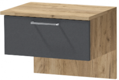 Тумба приставная "Иннэс-7", Крафт золотой/Графит