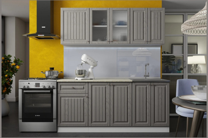 Кухня Хозяюшка МДФ 1800 (Фисташка, Белый)