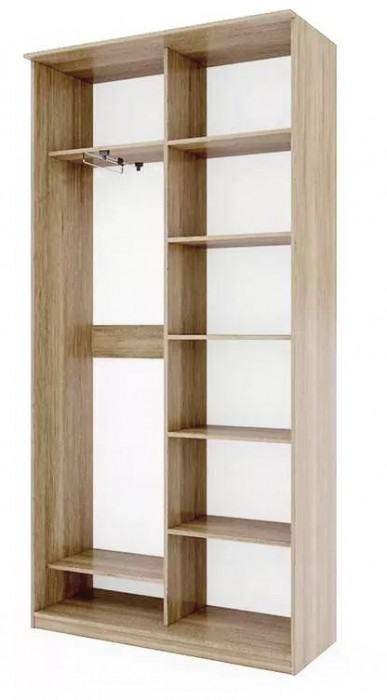 Шкаф купе Модерн 1190х450 2-х дверный 2-х секционный зеркальный ясень