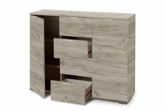 Комод НК-4 Дкб Крафт серый