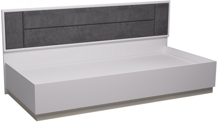 Кровать Аурелио 80, Блэквуд Сатиновый - Белый