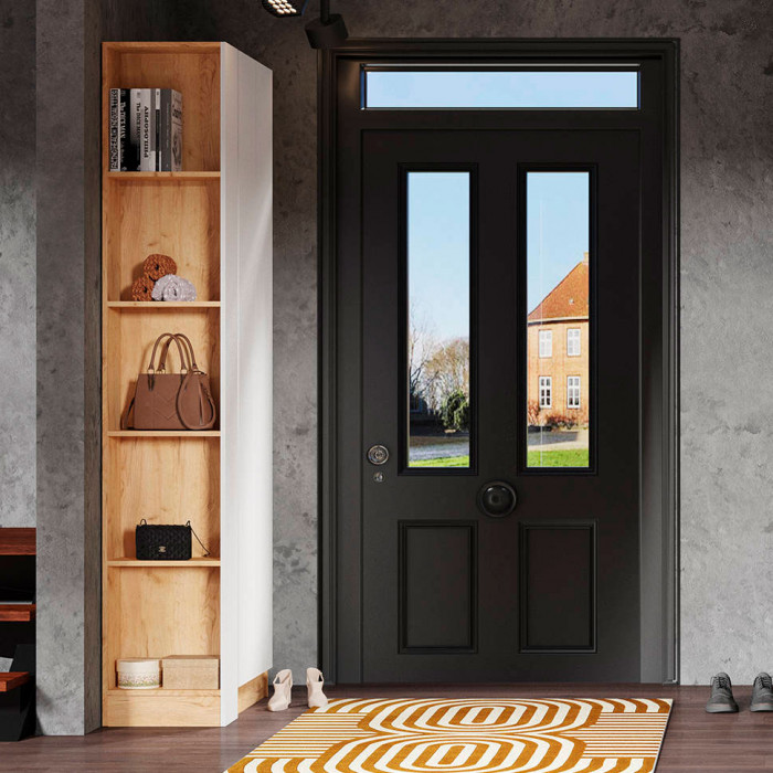 Прихожая Руэлла Торцевое завершение дуб крафт золотой/белый