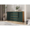 Норд Комод 2 двери 4 ящика (1600), Дуб крафт/Изумрудный