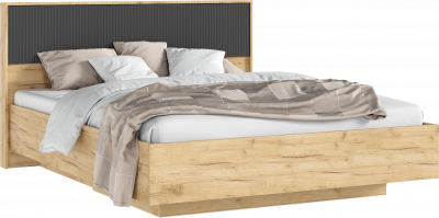 Кровать парящая с ортопед. основанием Марвэл 1,6м, Дуб крафт/Браш графит