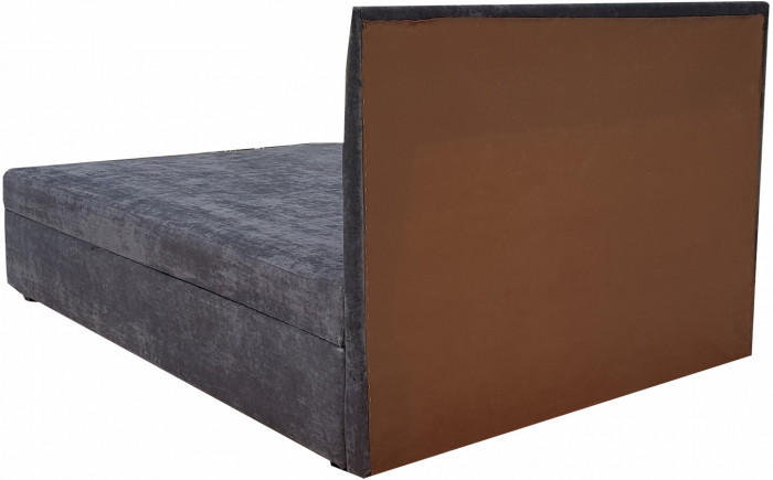Кровать атланта с матрасом 120*190 велюр коричневый