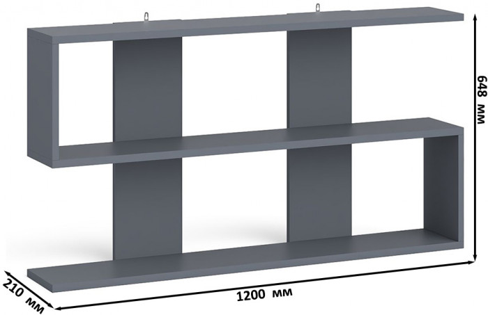 Мори компьютерный стол МС-16 правый + Комод МК1380.6 + Полка 1200, графит/белый