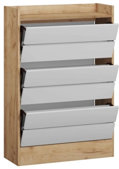 Ямайка обувница ЯПТ-2 дуб крафт золотой/белый