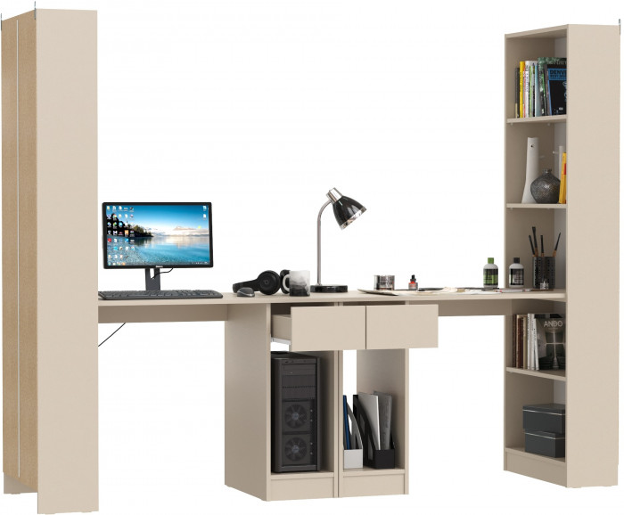 Лайт Шкаф комбинированный 10.01 + 10.01, сатин