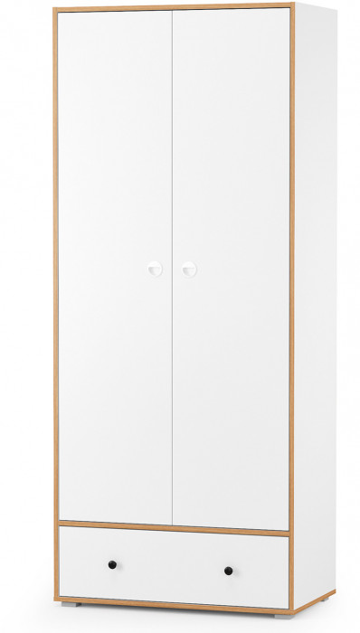 Вуди Компоновка № 35, цвет белый премиум/дуб крафт золотой/саванна латте, сп. м. 900х2000 мм., б/м, основание есть, матрас высотой до 200 мм.