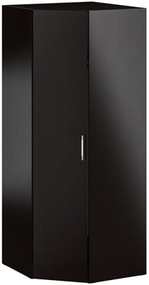Стандарт Шкаф угловой, цвет венге, ШхГхВ 81,2х81,2х200 см., универсальная дверь, боковина для соединения со шкафами глубиной 52 см.