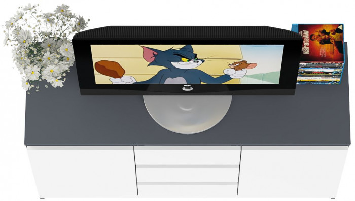 Мори Комод МК1200.3, графит/белый