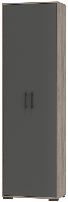 Прихожая 2-3430дкт/граф Домино - Шкаф для одежды, цвет дуб крафт табачный/графит, ШхГхВ 60х36х202 см.