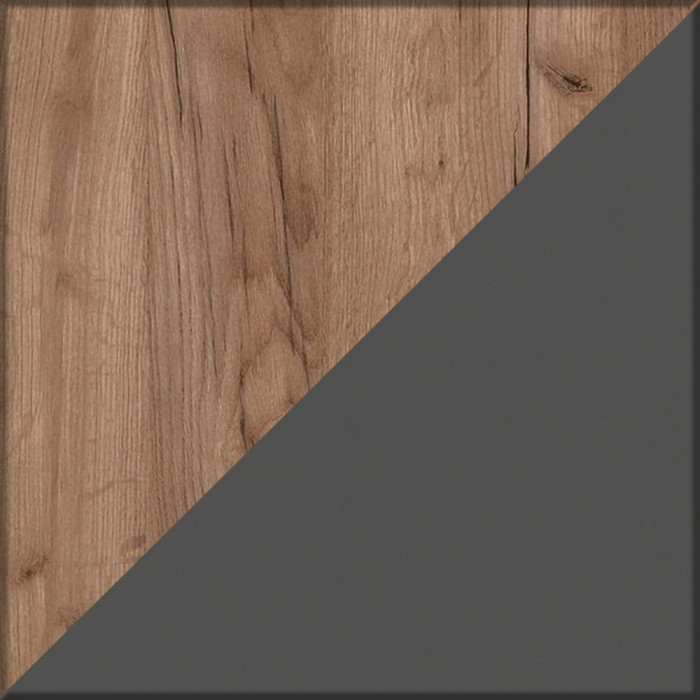 Прихожая 2-3430дкт/граф Домино - Шкаф для одежды, цвет дуб крафт табачный/графит, ШхГхВ 60х36х202 см.