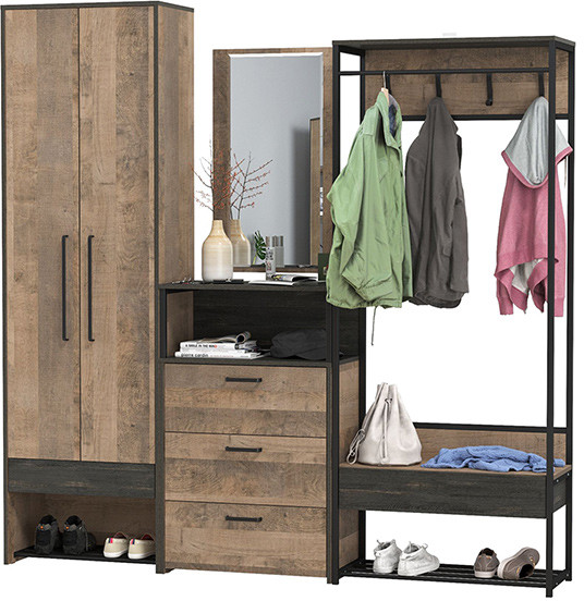 Трувор Прихожая 236, дуб гранж песочный/интра