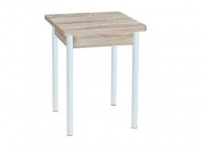 Эко 60х60 стол обеденный раскладной / Дуб сонома/белый