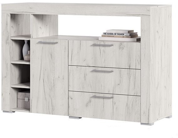 Гранд комод К1 (1360х917х449) дуб крафт белый