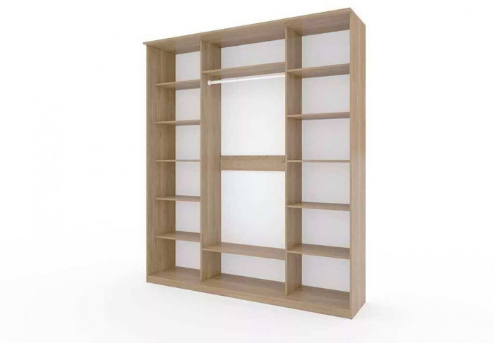 Шкаф купе Модерн 2076х600 3-х дверный 3-х секционный фотопечать №4 ясень