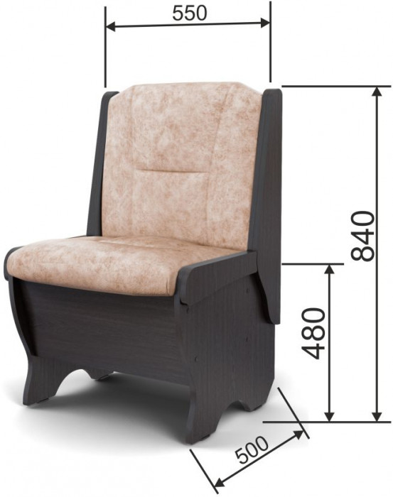 Скамья Лотос 550 венге/латте