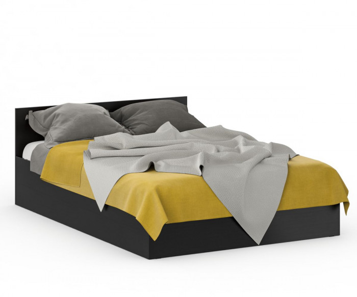 Кровать 1400 + Пенал Стандарт, цвет венге, ШхГхВ 143,5х203,5х70 + 45х52х200 см., сп.м. 1400х2000 мм., без матраса, основание есть