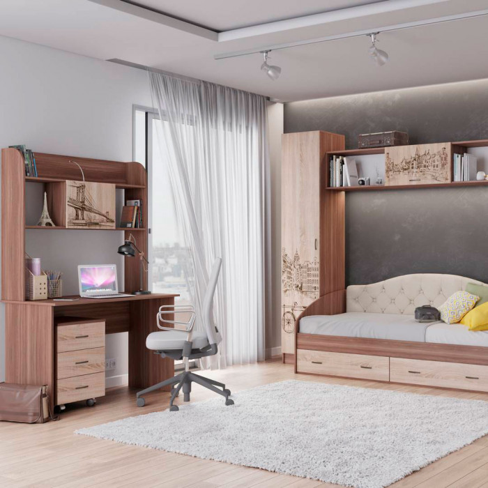 Орион тумба (600х400х435) ясень шимо/дуб сонома