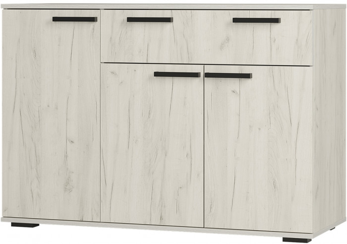 Комод "Стандарт №4" NEW (1200х828х460) дуб крафт белый
