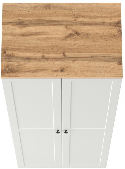 Остин 13.224 Шкаф, цвет белый шагрень/дуб крафт золотой, ШхГхВ 80х54,3х229,6 см.