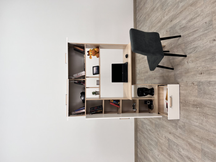 Компьютерный стол Квартет-11, Дуб крафт табачный/Дуб крафт белый