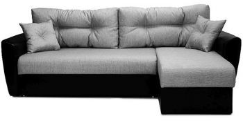 Диван УГЛОВОЙ Амстердам рогожка серая полностью 160, пружинный блок Боннель