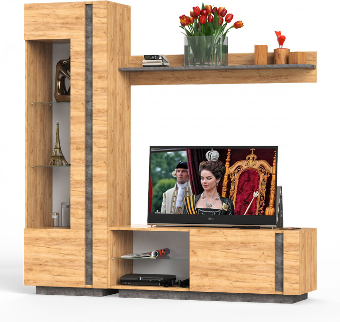 Арчи № 05, дуб крафт золотой/камень тёмный