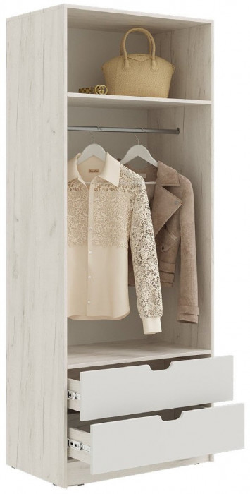 Юниор-4 Шкаф (800) (Шарли бриз, Крафт белый)