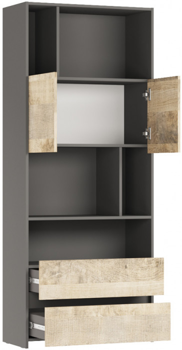 Гостиная Денвер. Комплект 1, Графит, Дуб гранж песочный