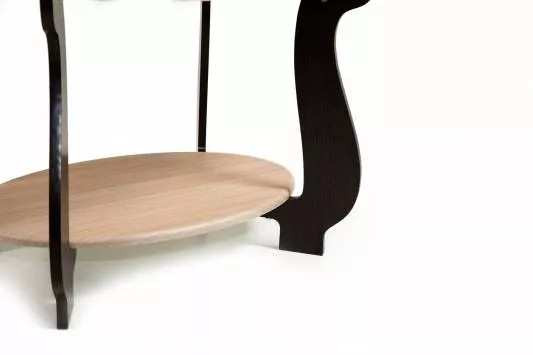 Стол журнальный СЖ-25 с рисунком Р-3/дуб/венге